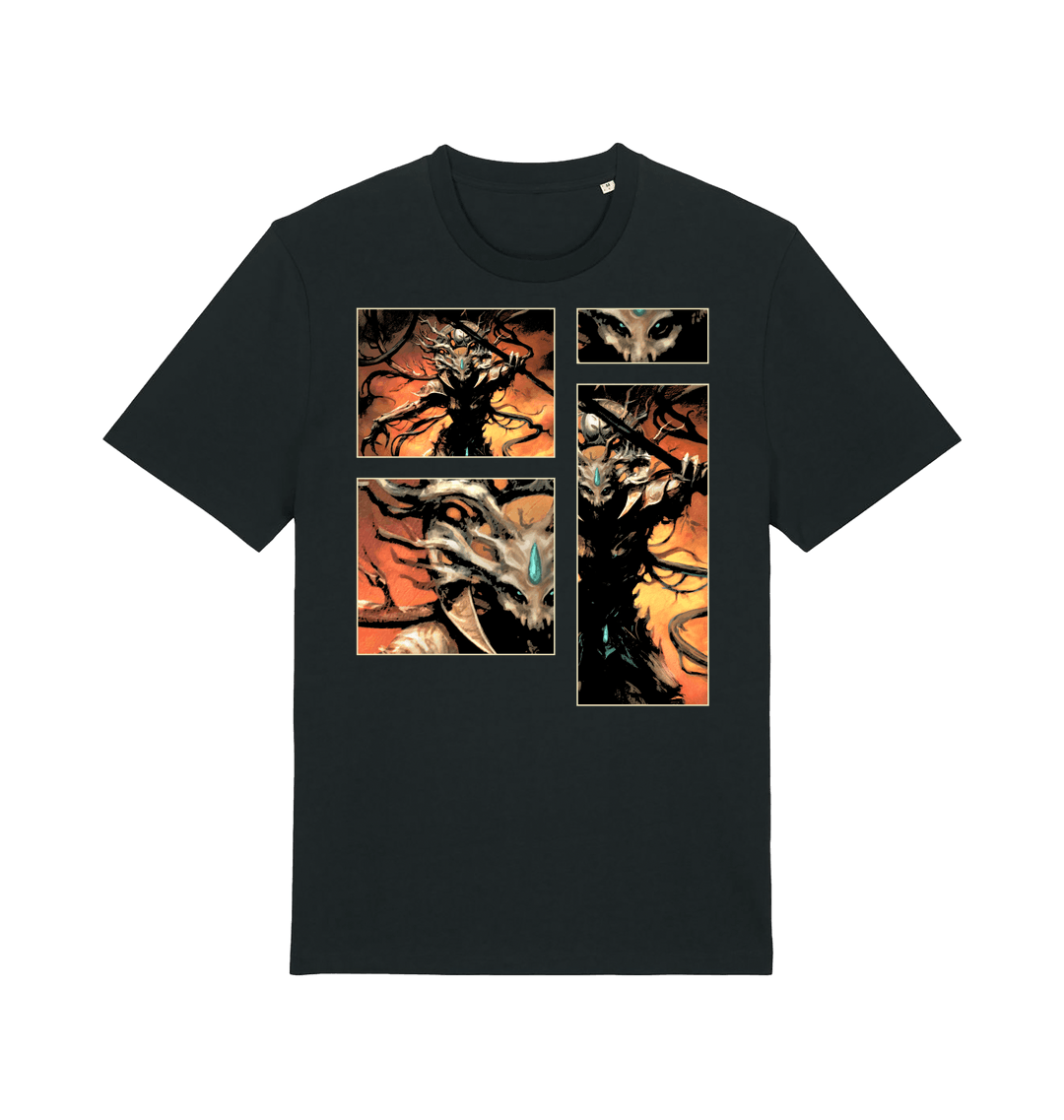Black Printed T-shirt Front